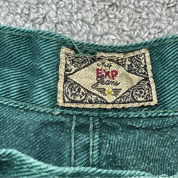 Vintage Express Tapered Fit Jeans Womens Size 9/10 Green Mom Jeans Made In USA - Picture 4 of 13